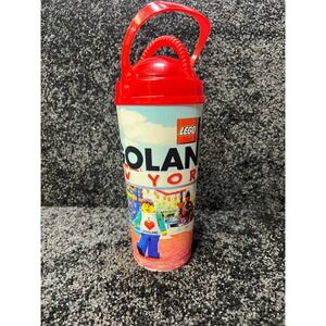 LEGO Legoland New York Souvenir Plastic Water Bottle‎ with Handle Red